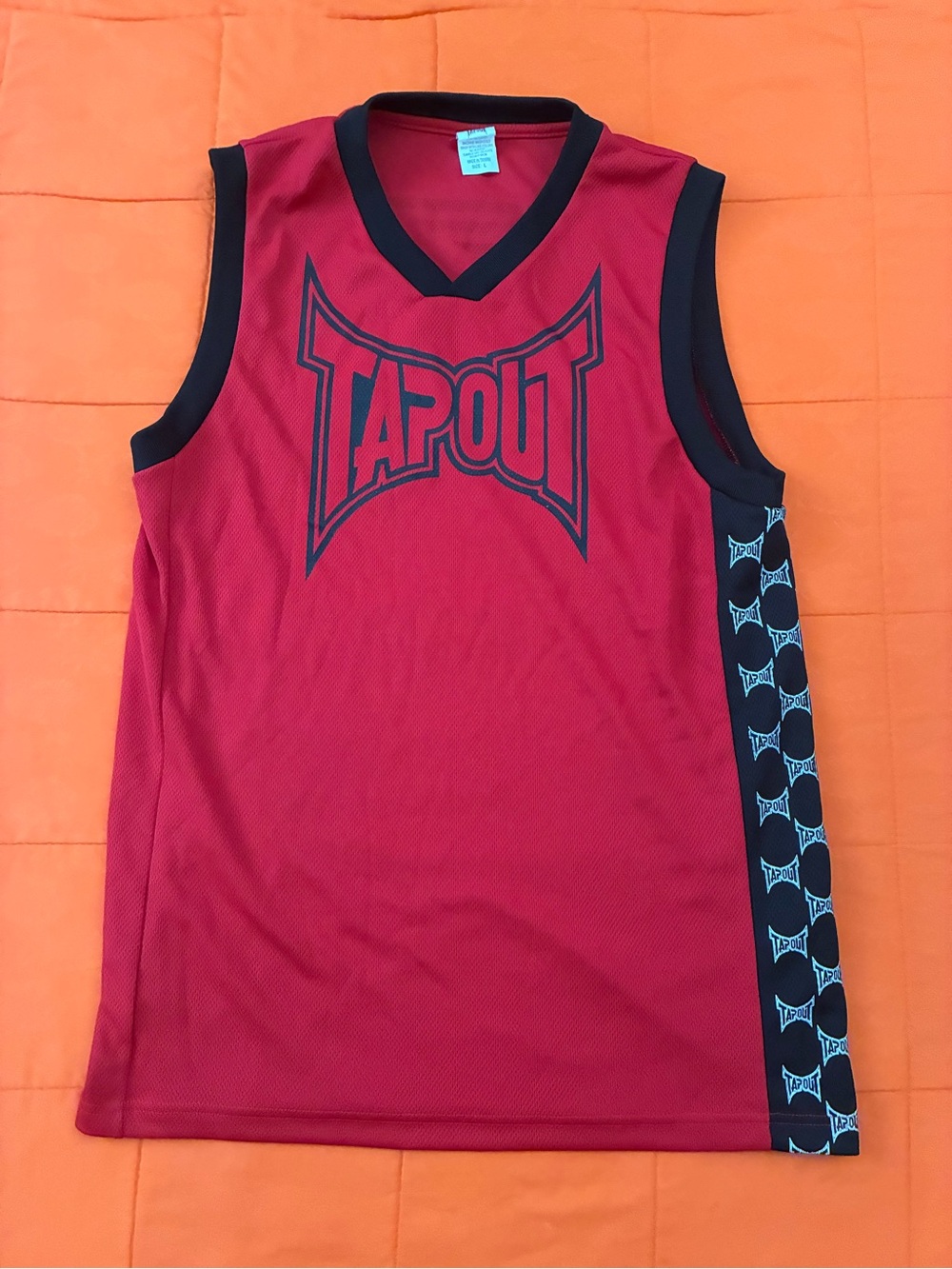 Vintage Y2K Tapout Jersey Tank Top Mens Large Red MMA
